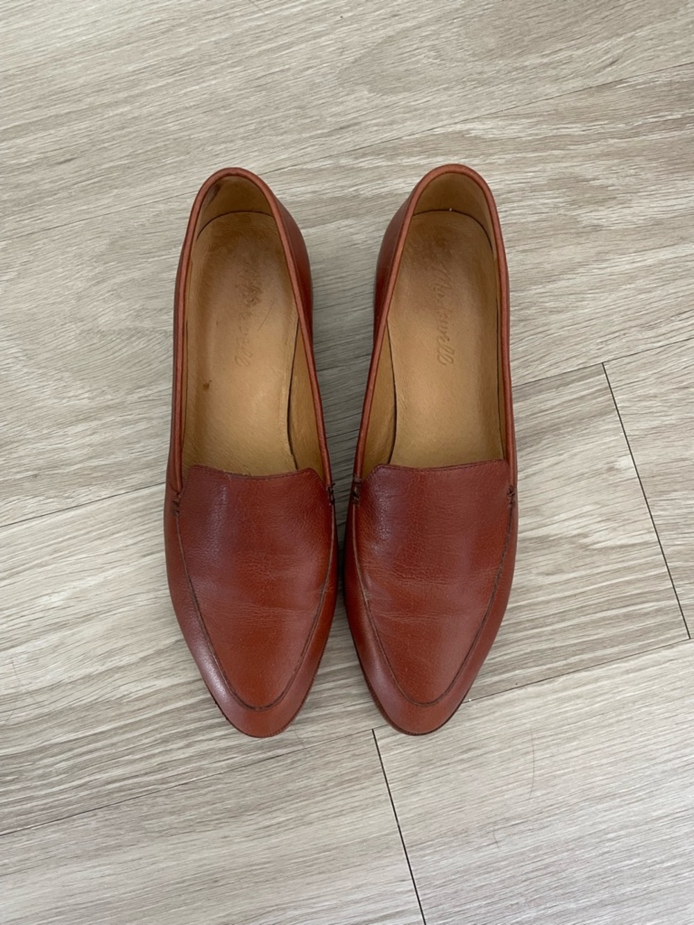 Women's Leather Slip-On Loafers in Brown